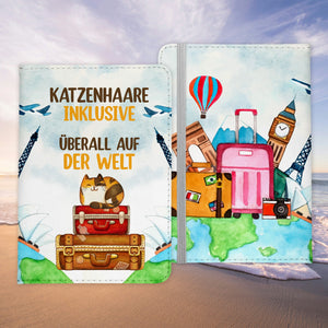 Reisen mit Katze Reisepasshülle Frauen Geschenk Männer Pass Etui Cover Organizer Gadgets Sommer Urlaub Kunst-Leder-Reisepass-Hülle-22Feels