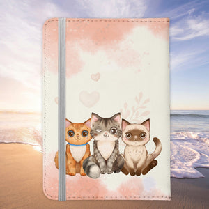 Reisen mit Katze Reisepasshülle Frauen Geschenk Männer Pass Etui Cover Organizer Gadgets Sommer Urlaub Kunst-Leder-Reisepass-Hülle-22Feels