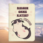 Reisen mit Katze Reisepasshülle Frauen Geschenk Männer Pass Etui Cover Organizer Gadgets Sommer Urlaub Kunst-Leder-Reisepass-Hülle-22Feels