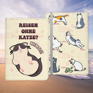 Reisen mit Katze Reisepasshülle Frauen Geschenk Männer Pass Etui Cover Organizer Gadgets Sommer Urlaub Kunst-Leder-Reisepass-Hülle-22Feels