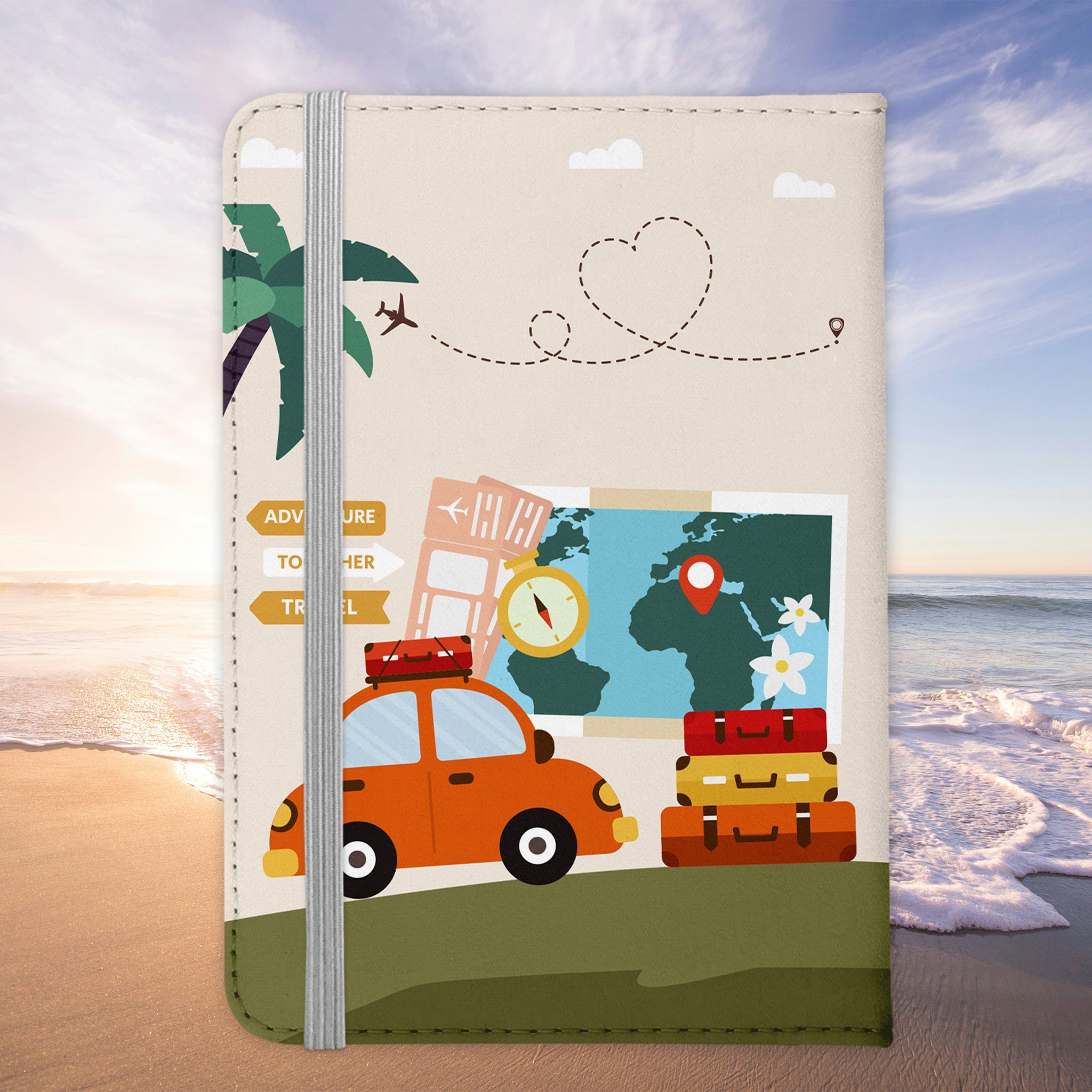 Reisen mit Katze Reisepasshülle Frauen Geschenk Männer Pass Etui Cover Organizer Gadgets Sommer Urlaub Kunst-Leder-Reisepass-Hülle-22Feels