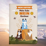 Reisen mit Katze Reisepasshülle Frauen Geschenk Männer Pass Etui Cover Organizer Gadgets Sommer Urlaub Kunst-Leder-Reisepass-Hülle-22Feels
