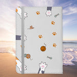 Reisen mit Katze Reisepasshülle "Pfotenpass" Frauen Geschenk Männer Pass Etui Cover Organizer Gadgets Sommer Urlaub Kunst-Leder-Reisepass-Hülle-22Feels
