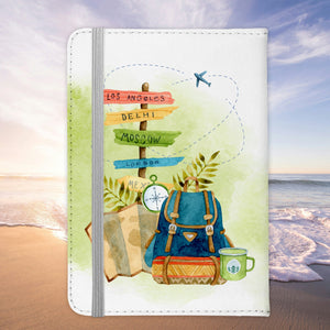Reisen mit Katze Reisepasshülle Weltreise Frauen Geschenk Männer Pass Etui Cover Organizer Gadgets Sommer Urlaub Kunst-Leder-Reisepass-Hülle-22Feels