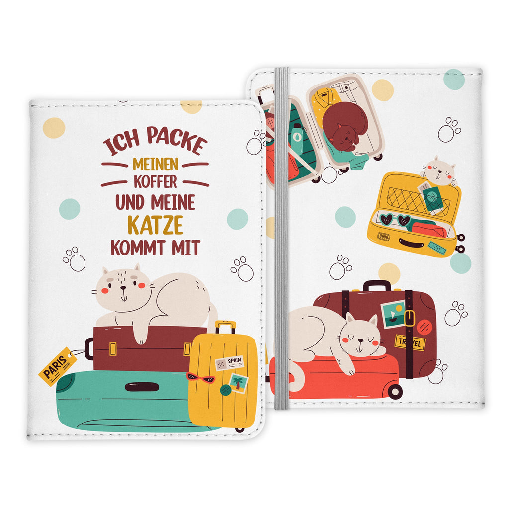 Reisen mit Katze Reisepasshülle Frauen Geschenk Männer Pass Etui Cover Organizer Gadgets Sommer Urlaub Kunst-Leder-Reisepass-Hülle-22Feels