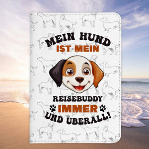 Reisen mit Hund Reisepasshülle Frauen Geschenk Männer Pass Etui Cover Organizer Gadgets Sommer Urlaub Kunst-Leder-Reisepass-Hülle-22Feels