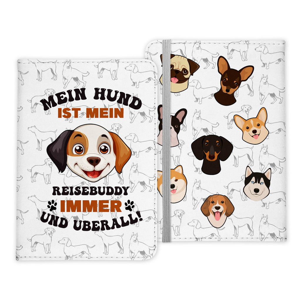 Reisen mit Hund Reisepasshülle Frauen Geschenk Männer Pass Etui Cover Organizer Gadgets Sommer Urlaub Kunst-Leder-Reisepass-Hülle-22Feels