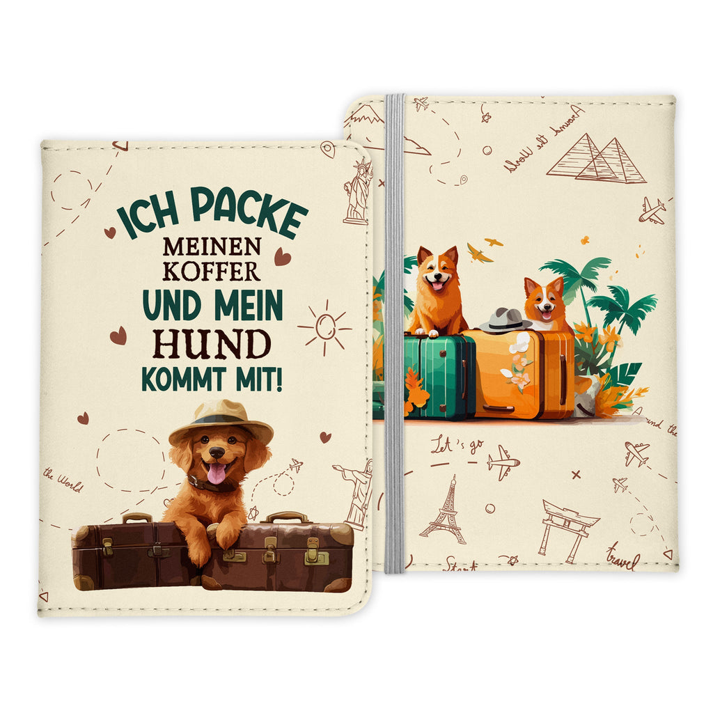Reisen mit Hund Reisepasshülle Frauen Geschenk Männer Pass Etui Cover Organizer Gadgets Sommer Urlaub Kunst-Leder-Reisepass-Hülle-22Feels