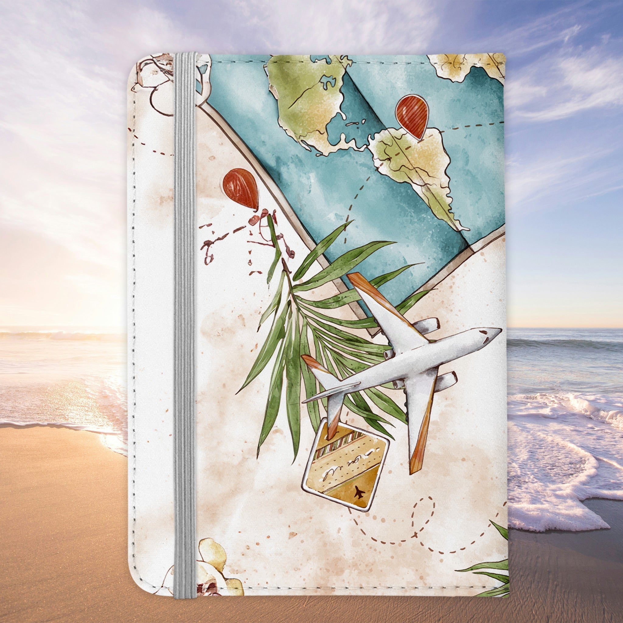 Reisen mit Hund Reisepasshülle Frauen Geschenk Männer Pass Etui Cover Organizer Gadgets Sommer Urlaub Kunst-Leder-Reisepass-Hülle-22Feels