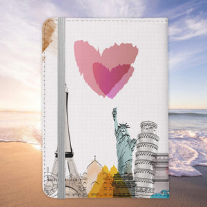 Reisen mit Hund Reisepasshülle Frauen Geschenk Männer Pass Etui Cover Organizer Gadgets Sommer Urlaub Kunst-Leder-Reisepass-Hülle-22Feels