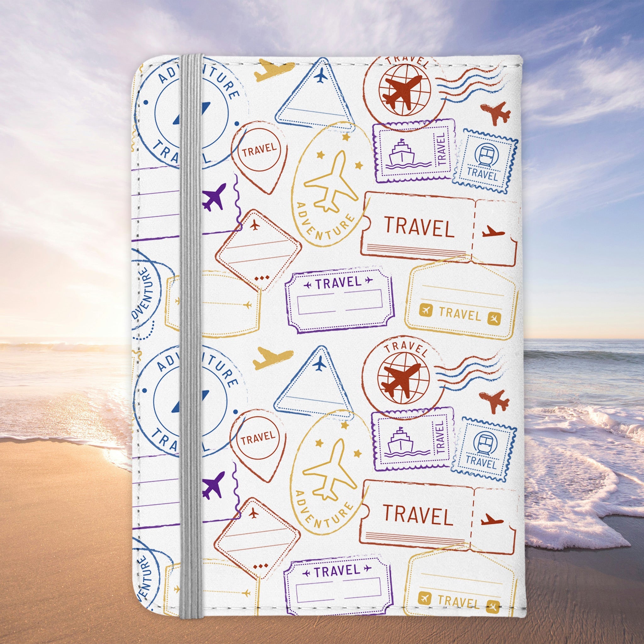 Reisen mit Hund Reisepasshülle Frauen Geschenk Männer Pass Etui Cover Organizer Gadgets Sommer Urlaub Kunst-Leder-Reisepass-Hülle-22Feels