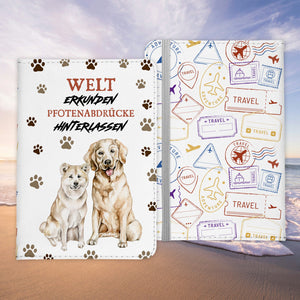 Reisen mit Hund Reisepasshülle Frauen Geschenk Männer Pass Etui Cover Organizer Gadgets Sommer Urlaub Kunst-Leder-Reisepass-Hülle-22Feels