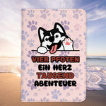Reisen mit Hund Reisepasshülle Frauen Geschenk Männer Pass Etui Cover Organizer Gadgets Sommer Urlaub Kunst-Leder-Reisepass-Hülle-22Feels
