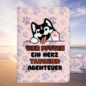 Reisen mit Hund Reisepasshülle Frauen Geschenk Männer Pass Etui Cover Organizer Gadgets Sommer Urlaub Kunst-Leder-Reisepass-Hülle-22Feels