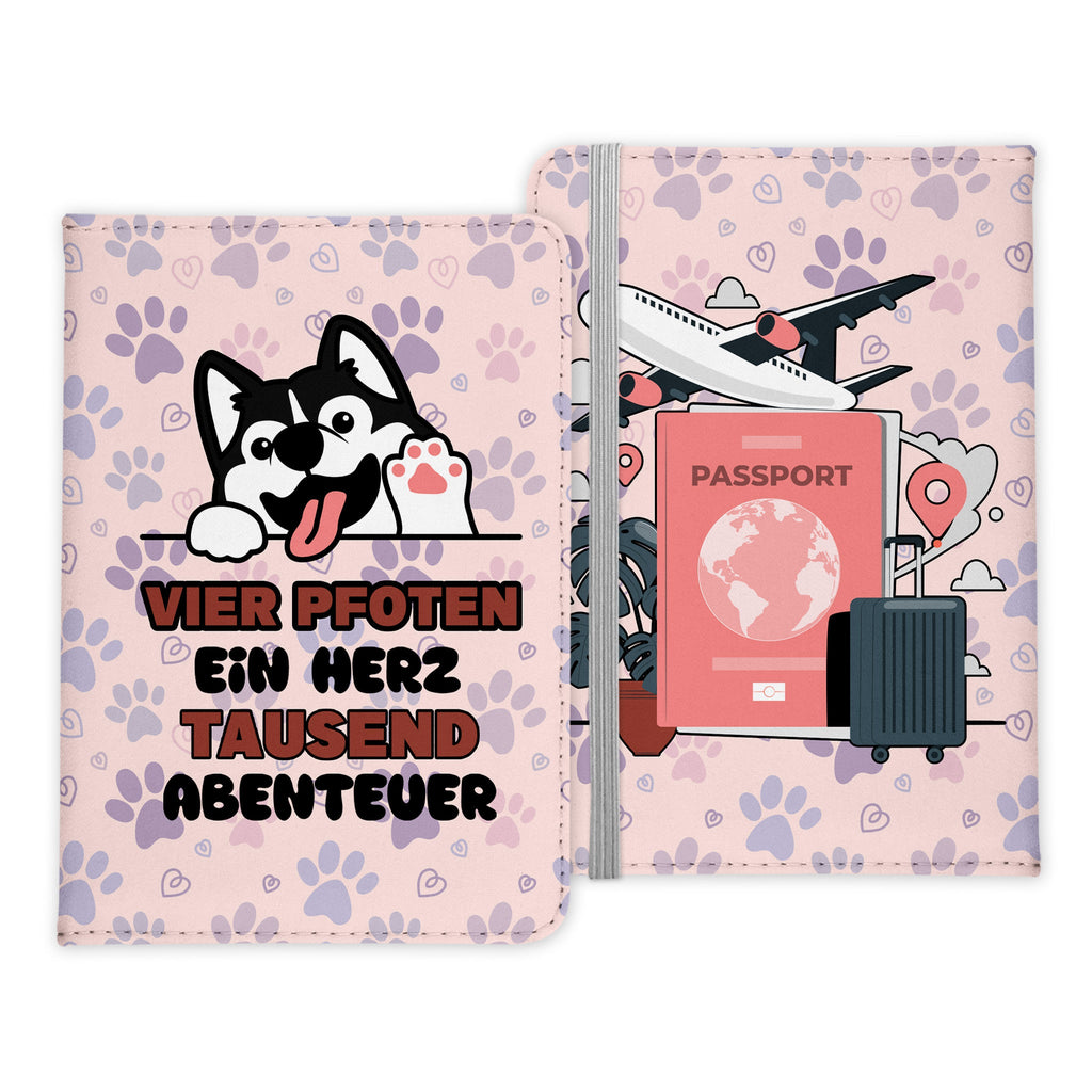 Reisen mit Hund Reisepasshülle Frauen Geschenk Männer Pass Etui Cover Organizer Gadgets Sommer Urlaub Kunst-Leder-Reisepass-Hülle-22Feels