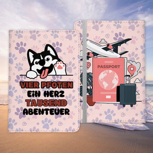 Reisen mit Hund Reisepasshülle Frauen Geschenk Männer Pass Etui Cover Organizer Gadgets Sommer Urlaub Kunst-Leder-Reisepass-Hülle-22Feels