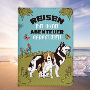 Reisen mit Hund Reisepasshülle Frauen Geschenk Männer Pass Etui Cover Organizer Gadgets Sommer Urlaub Kunst-Leder-Reisepass-Hülle-22Feels