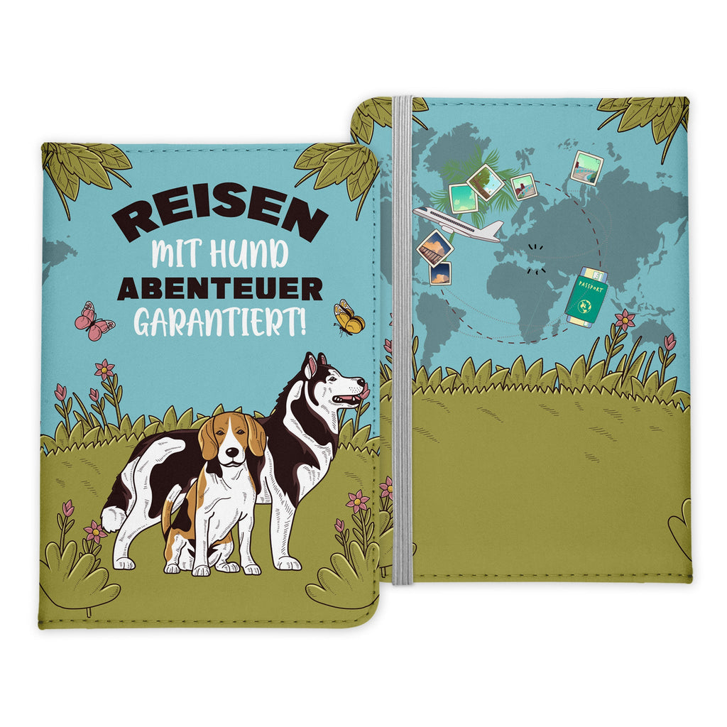 Reisen mit Hund Reisepasshülle Frauen Geschenk Männer Pass Etui Cover Organizer Gadgets Sommer Urlaub Kunst-Leder-Reisepass-Hülle-22Feels