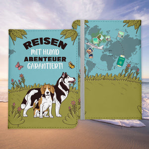 Reisen mit Hund Reisepasshülle Frauen Geschenk Männer Pass Etui Cover Organizer Gadgets Sommer Urlaub Kunst-Leder-Reisepass-Hülle-22Feels