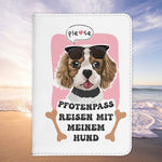 Reisen mit Hund Reisepasshülle "Pfotenpass" Frauen Geschenk Männer Pass Etui Cover Organizer Gadgets Sommer Urlaub Kunst-Leder-Reisepass-Hülle-22Feels
