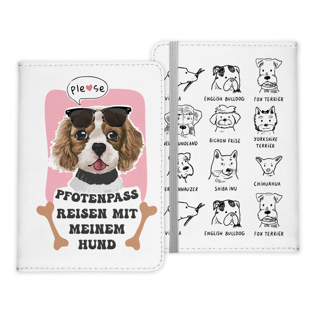 Reisen mit Hund Reisepasshülle "Pfotenpass" Frauen Geschenk Männer Pass Etui Cover Organizer Gadgets Sommer Urlaub Kunst-Leder-Reisepass-Hülle-22Feels
