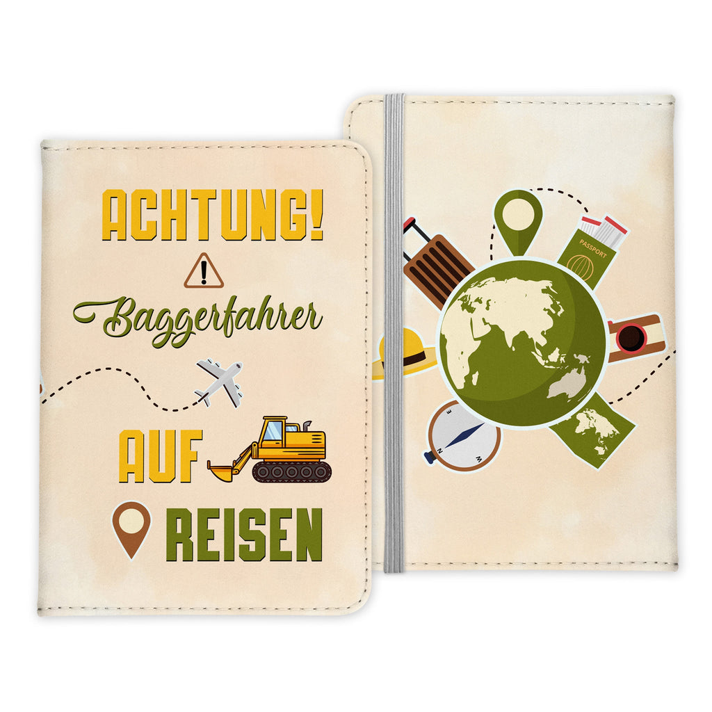 Baggerfahrer Geschenk Reisepasshülle Männer Reisen Pass Etui Cover Organizer Sommer Urlaub Gadgets Kunst-Leder Berufe Accessoire-Reisepass-Hülle-22Feels