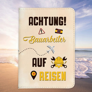 Bauarbeiter Geschenk Reisepasshülle Männer Reisen Pass Etui Cover Organizer Sommer Urlaub Gadgets Kunst-Leder Berufe Accessoire-Reisepass-Hülle-22Feels