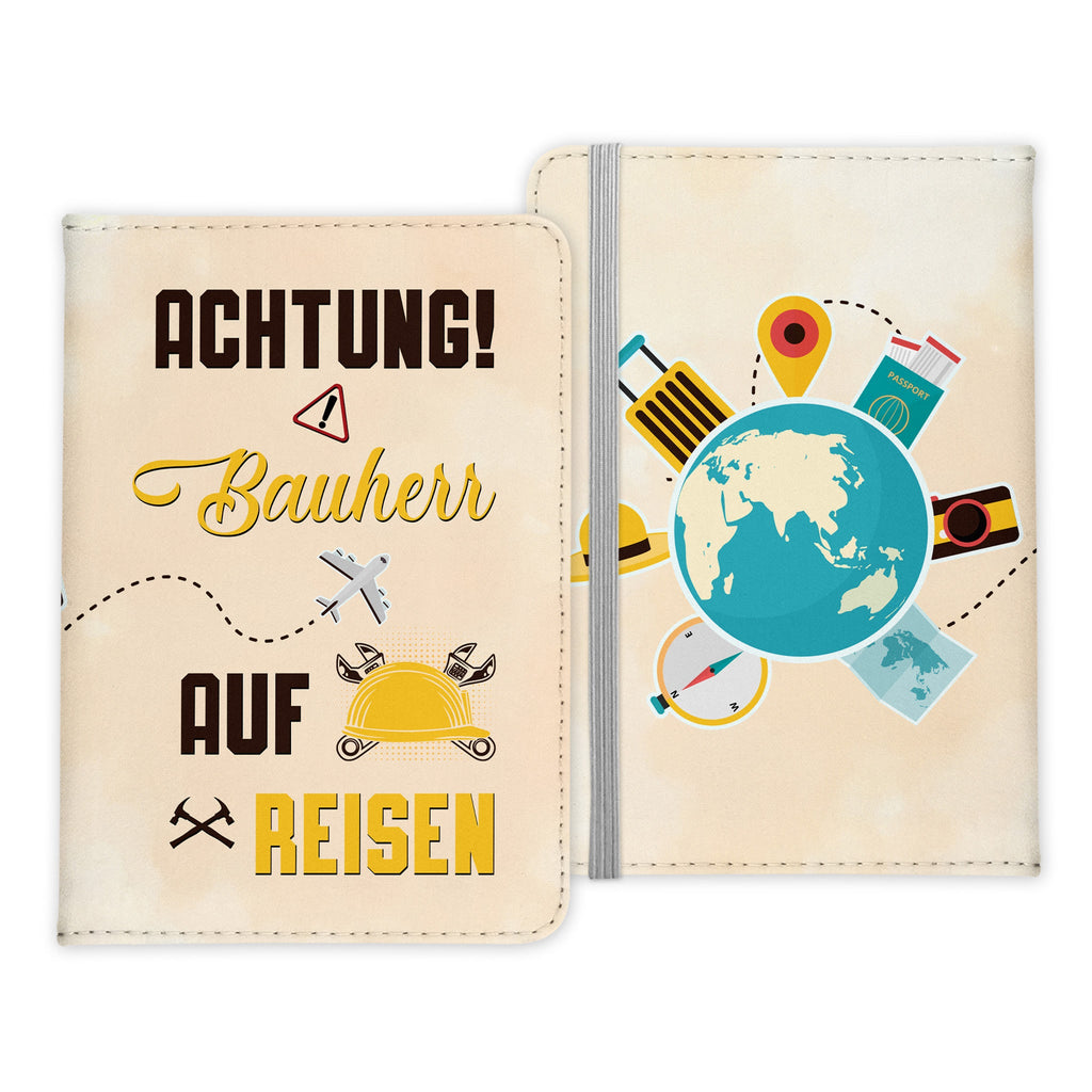 Bauherr Geschenk Reisepasshülle Männer Reisen Pass Etui Cover Organizer Sommer Urlaub Gadgets Kunst-Leder Berufe Accessoire-Reisepass-Hülle-22Feels