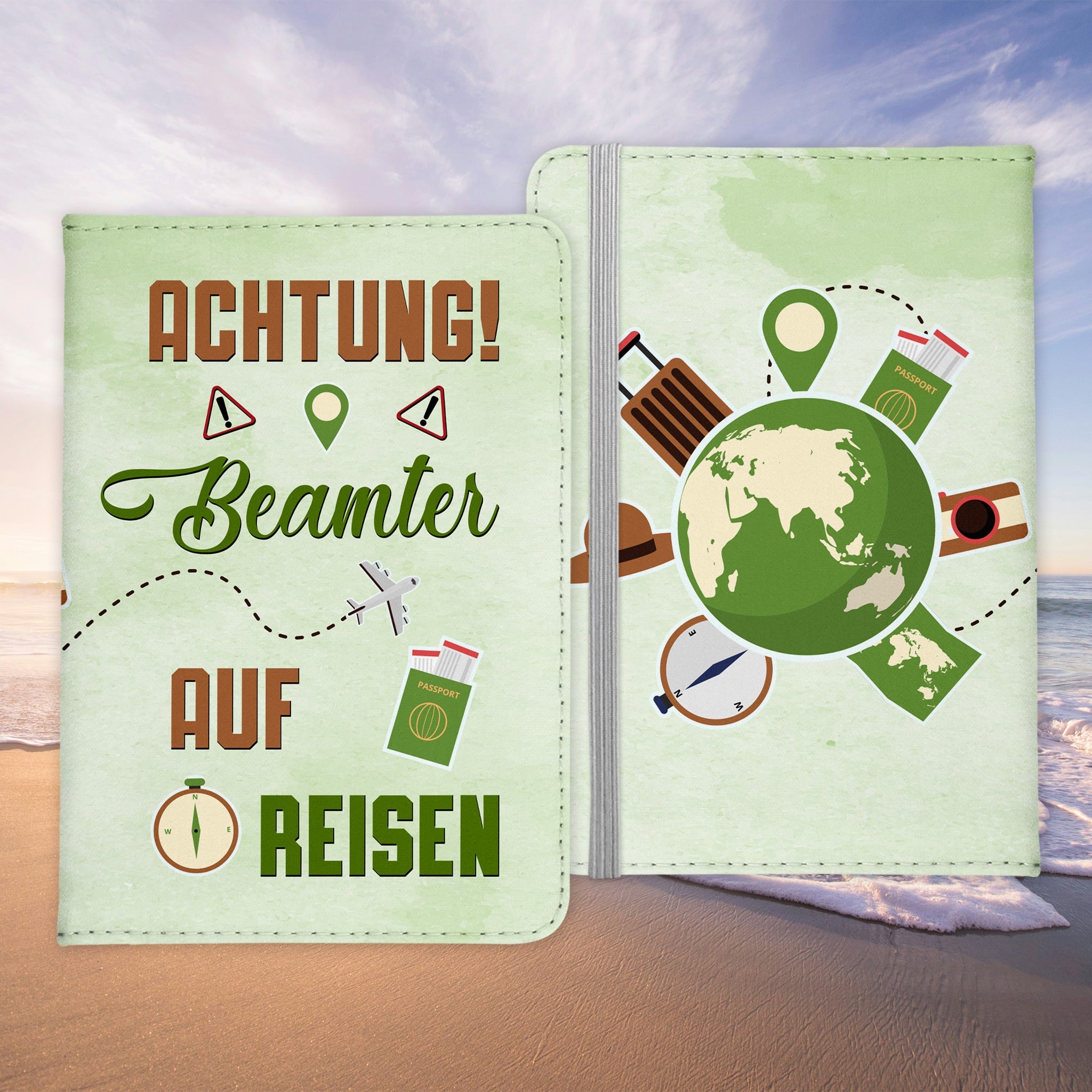 Beamter Geschenk Reisepasshülle Männer Reisen Pass Etui Cover Organizer Sommer Urlaub Gadgets Kunst-Leder Berufe Accessoire-Reisepass-Hülle-22Feels