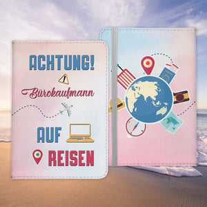 Bürokaufmann Geschenk Reisepasshülle Männer Reisen Pass Etui Cover Organizer Sommer Urlaub Gadgets Kunst-Leder Berufe Accessoire-Reisepass-Hülle-22Feels