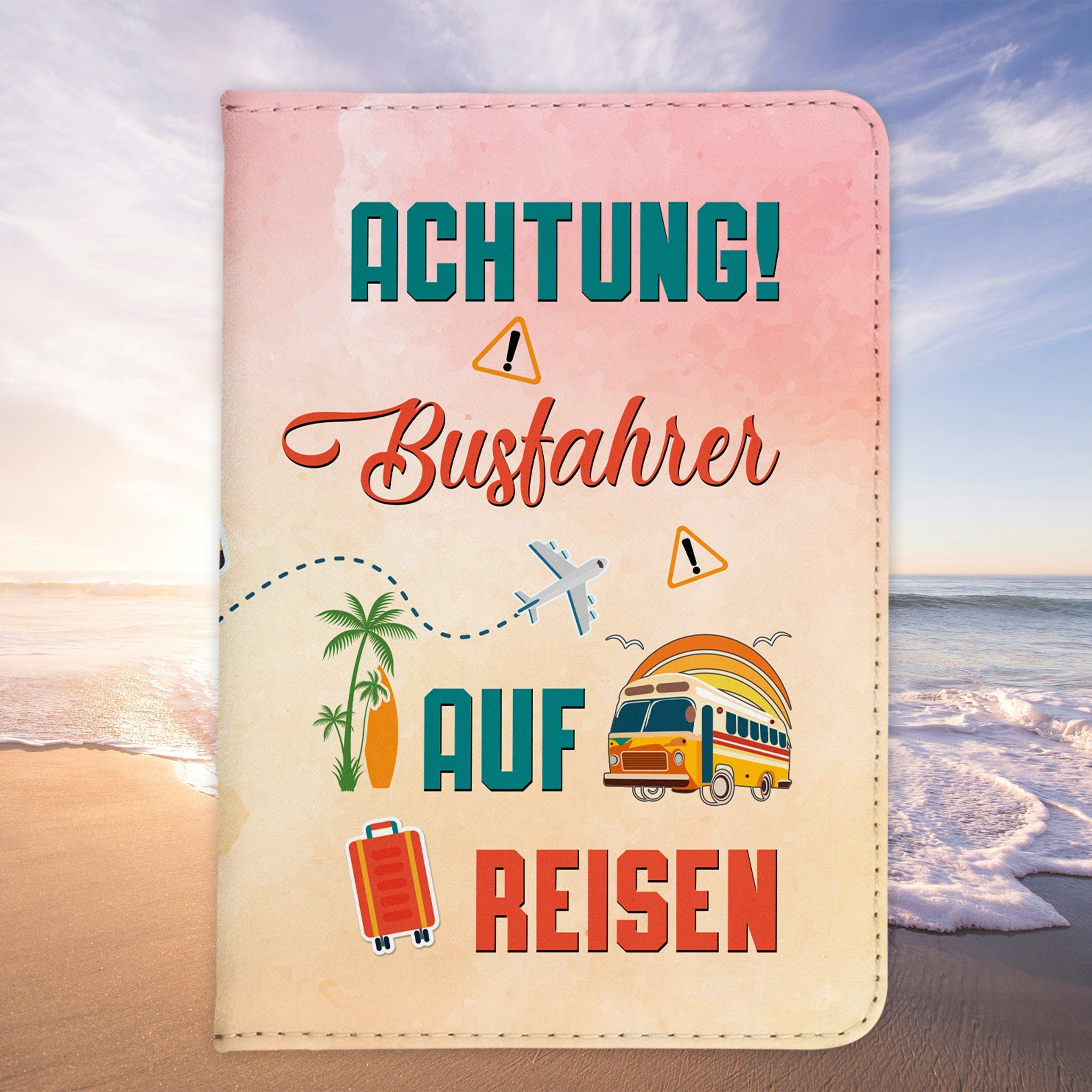 Busfahrer Geschenk Reisepasshülle Männer Reisen Pass Etui Cover Organizer Sommer Urlaub Gadgets Kunst-Leder Berufe Accessoire-Reisepass-Hülle-22Feels