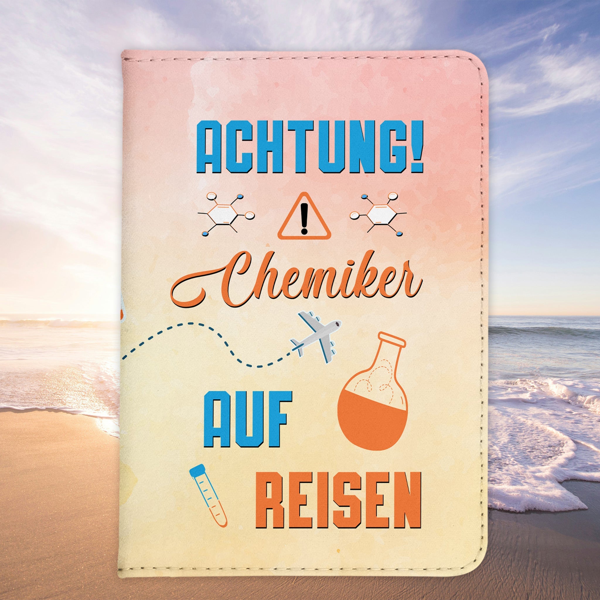 Chemiker Geschenk Reisepasshülle Männer Reisen Pass Etui Cover Organizer Sommer Urlaub Gadgets Kunst-Leder Berufe Accessoire-Reisepass-Hülle-22Feels