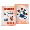 Coach Geschenk Reisepasshülle Männer Reisen Pass Etui Cover Organizer Sommer Urlaub Gadgets Kunst-Leder Berufe Accessoire-Reisepass-Hülle-22Feels