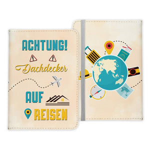 Dachdecker Geschenk Reisepasshülle Männer Reisen Pass Etui Cover Organizer Sommer Urlaub Gadgets Kunst-Leder Berufe Accessoire-Reisepass-Hülle-22Feels