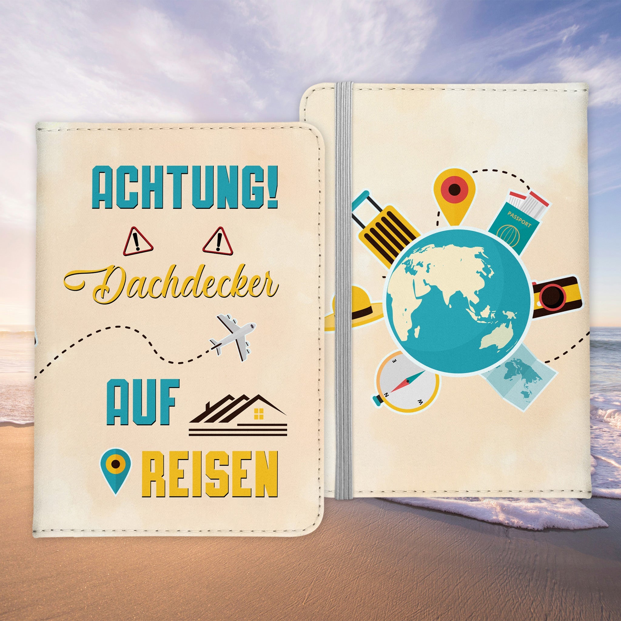 Dachdecker Geschenk Reisepasshülle Männer Reisen Pass Etui Cover Organizer Sommer Urlaub Gadgets Kunst-Leder Berufe Accessoire-Reisepass-Hülle-22Feels