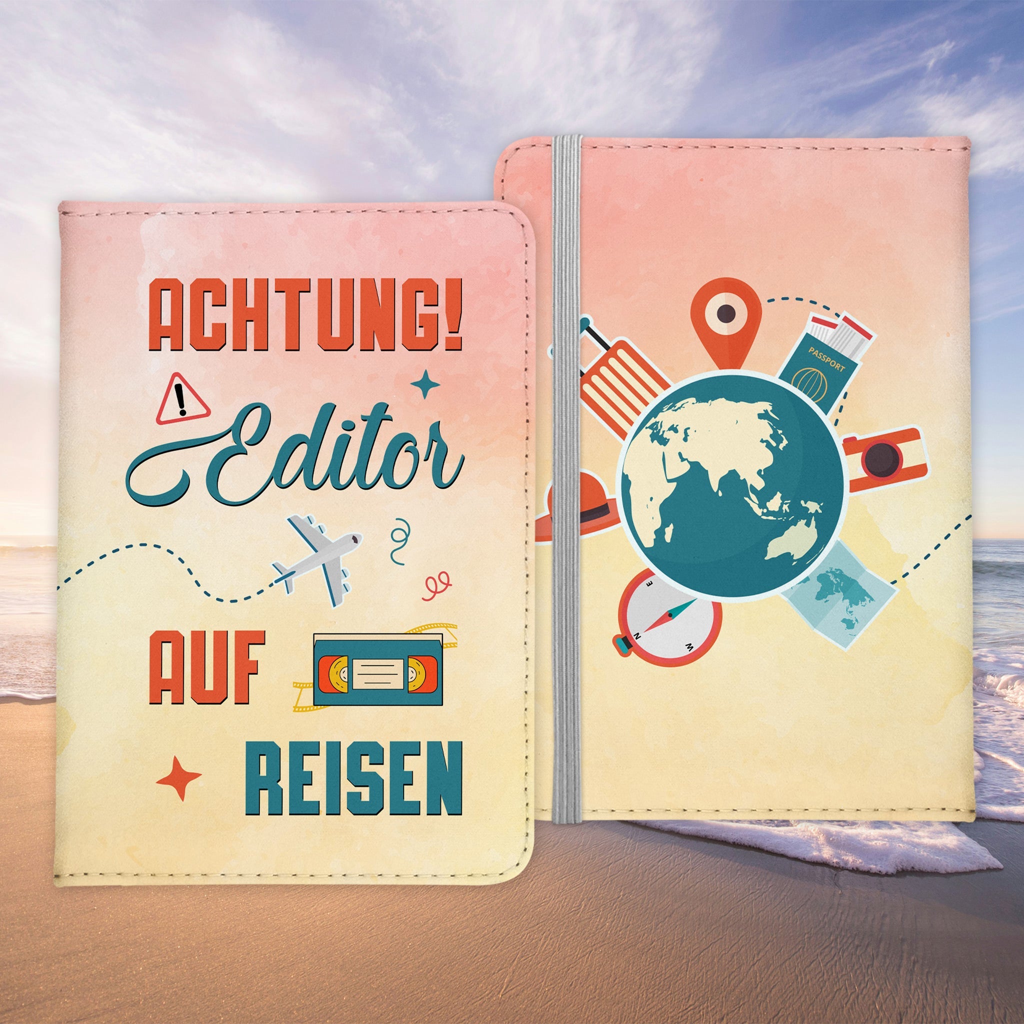 Editor Geschenk Reisepasshülle Männer Reisen Pass Etui Cover Organizer Sommer Urlaub Gadgets Kunst-Leder Berufe Accessoire-Reisepass-Hülle-22Feels
