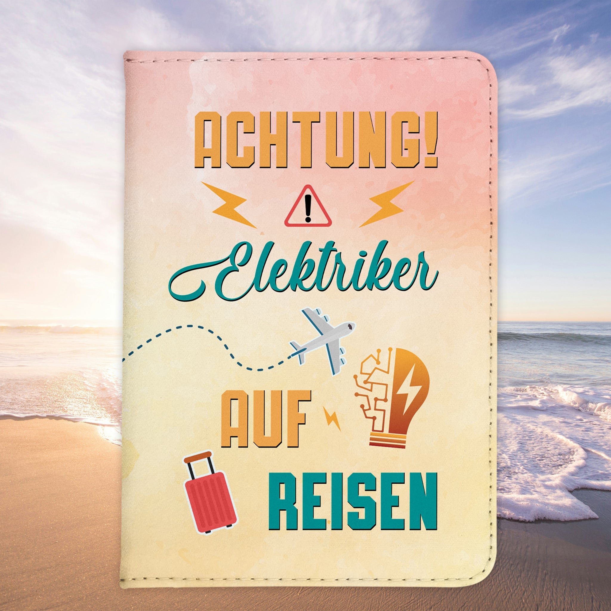 Elektriker Geschenk Reisepasshülle Männer Reisen Pass Etui Cover Organizer Sommer Urlaub Gadgets Kunst-Leder Berufe Accessoire-Reisepass-Hülle-22Feels