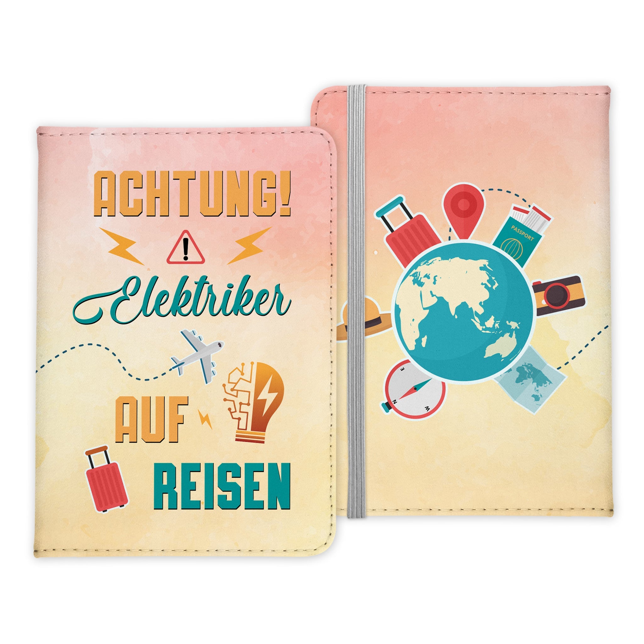 Elektriker Geschenk Reisepasshülle Männer Reisen Pass Etui Cover Organizer Sommer Urlaub Gadgets Kunst-Leder Berufe Accessoire-Reisepass-Hülle-22Feels