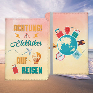 Elektriker Geschenk Reisepasshülle Männer Reisen Pass Etui Cover Organizer Sommer Urlaub Gadgets Kunst-Leder Berufe Accessoire-Reisepass-Hülle-22Feels