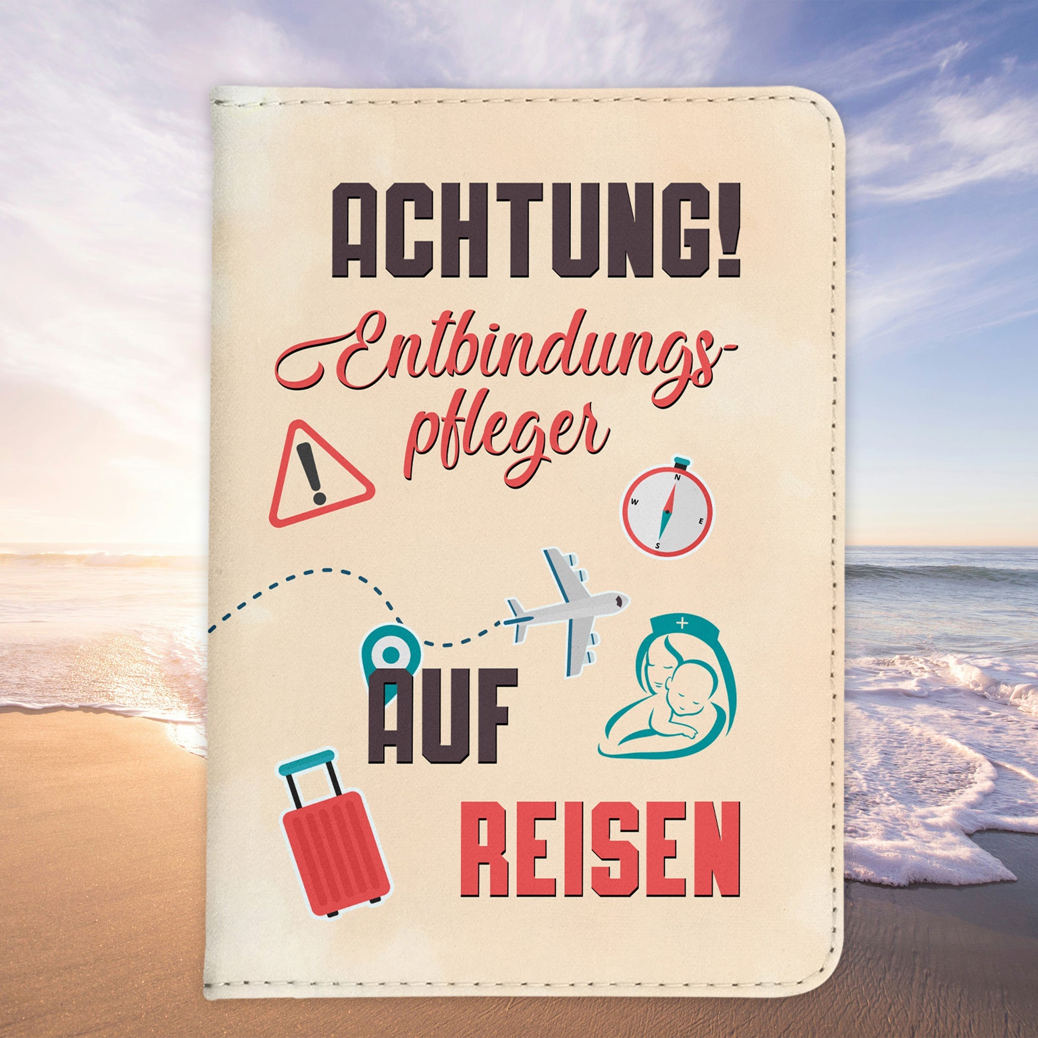 Entbindunfspfleger Geschenk Reisepasshülle Männer Reisen Pass Etui Cover Organizer Sommer Urlaub Gadgets Kunst-Leder Berufe Accessoire-Reisepass-Hülle-22Feels