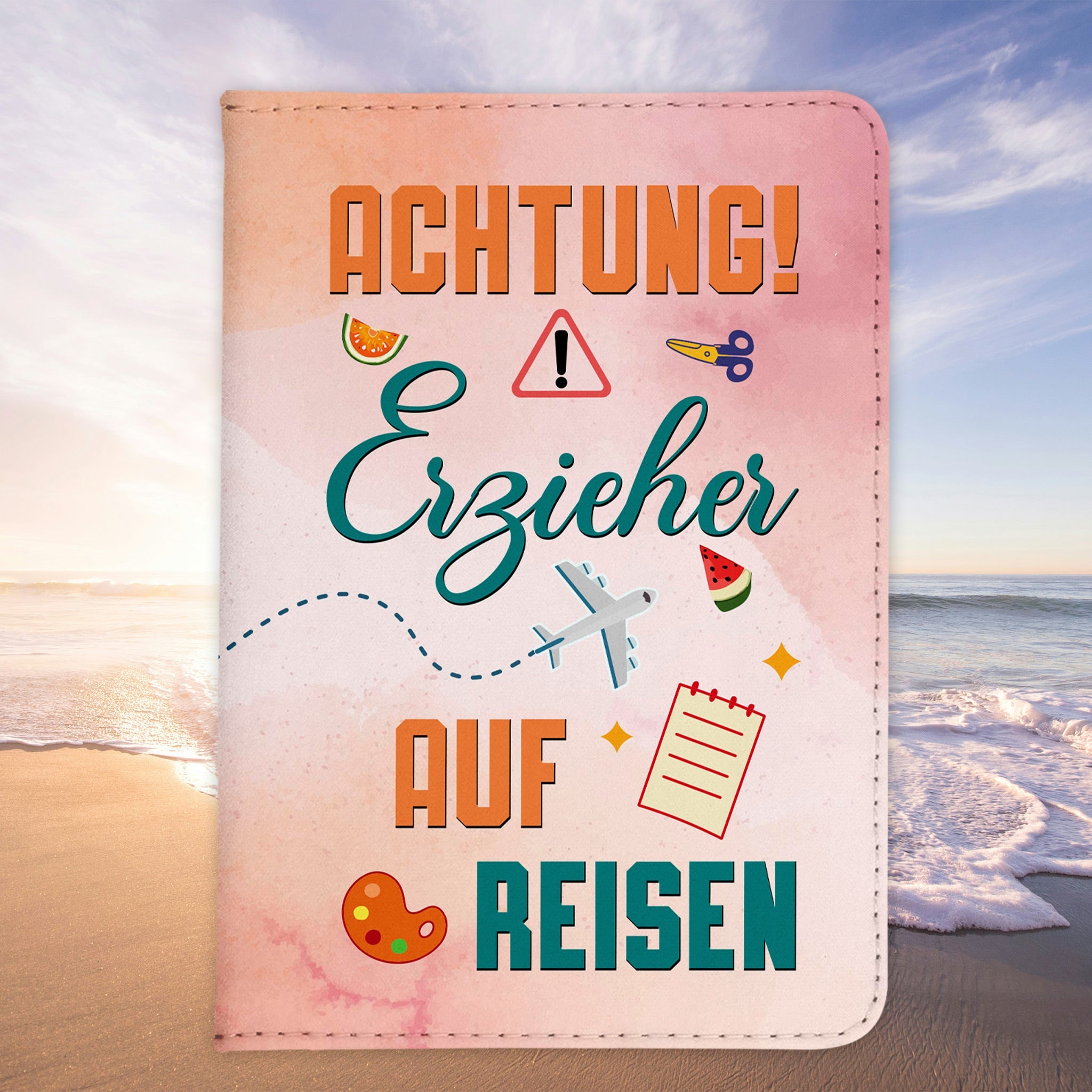 Erzieher Geschenk Reisepasshülle Männer Reisen Pass Etui Cover Organizer Sommer Urlaub Gadgets Kunst-Leder Berufe Accessoire-Reisepass-Hülle-22Feels