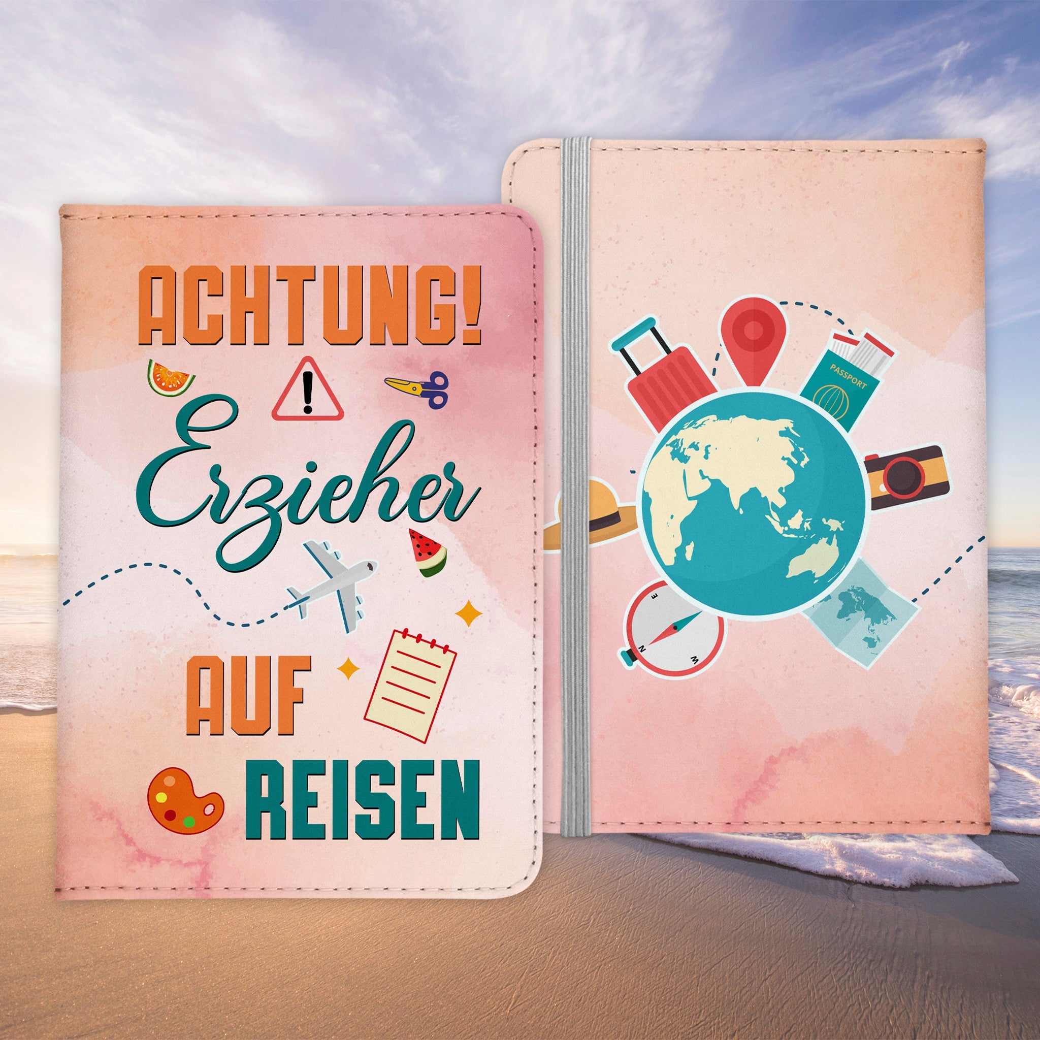 Erzieher Geschenk Reisepasshülle Männer Reisen Pass Etui Cover Organizer Sommer Urlaub Gadgets Kunst-Leder Berufe Accessoire-Reisepass-Hülle-22Feels
