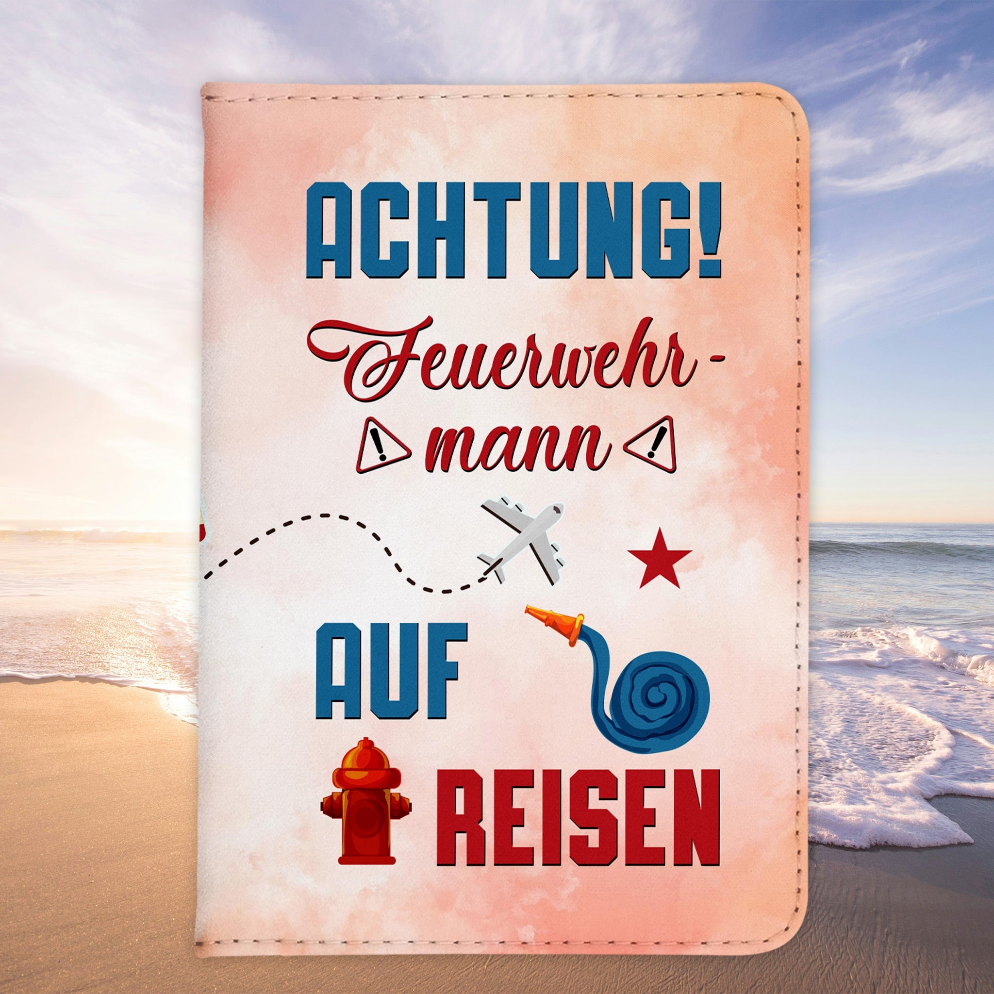 Feuerwehrmann Geschenk Reisepasshülle Männer Reisen Pass Etui Cover Organizer Sommer Urlaub Gadgets Kunst-Leder Berufe Accessoire-Reisepass-Hülle-22Feels