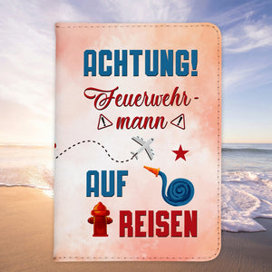 Feuerwehrmann Geschenk Reisepasshülle Männer Reisen Pass Etui Cover Organizer Sommer Urlaub Gadgets Kunst-Leder Berufe Accessoire-Reisepass-Hülle-22Feels