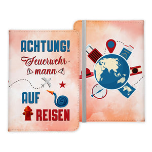 Feuerwehrmann Geschenk Reisepasshülle Männer Reisen Pass Etui Cover Organizer Sommer Urlaub Gadgets Kunst-Leder Berufe Accessoire-Reisepass-Hülle-22Feels