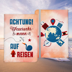 Feuerwehrmann Geschenk Reisepasshülle Männer Reisen Pass Etui Cover Organizer Sommer Urlaub Gadgets Kunst-Leder Berufe Accessoire-Reisepass-Hülle-22Feels