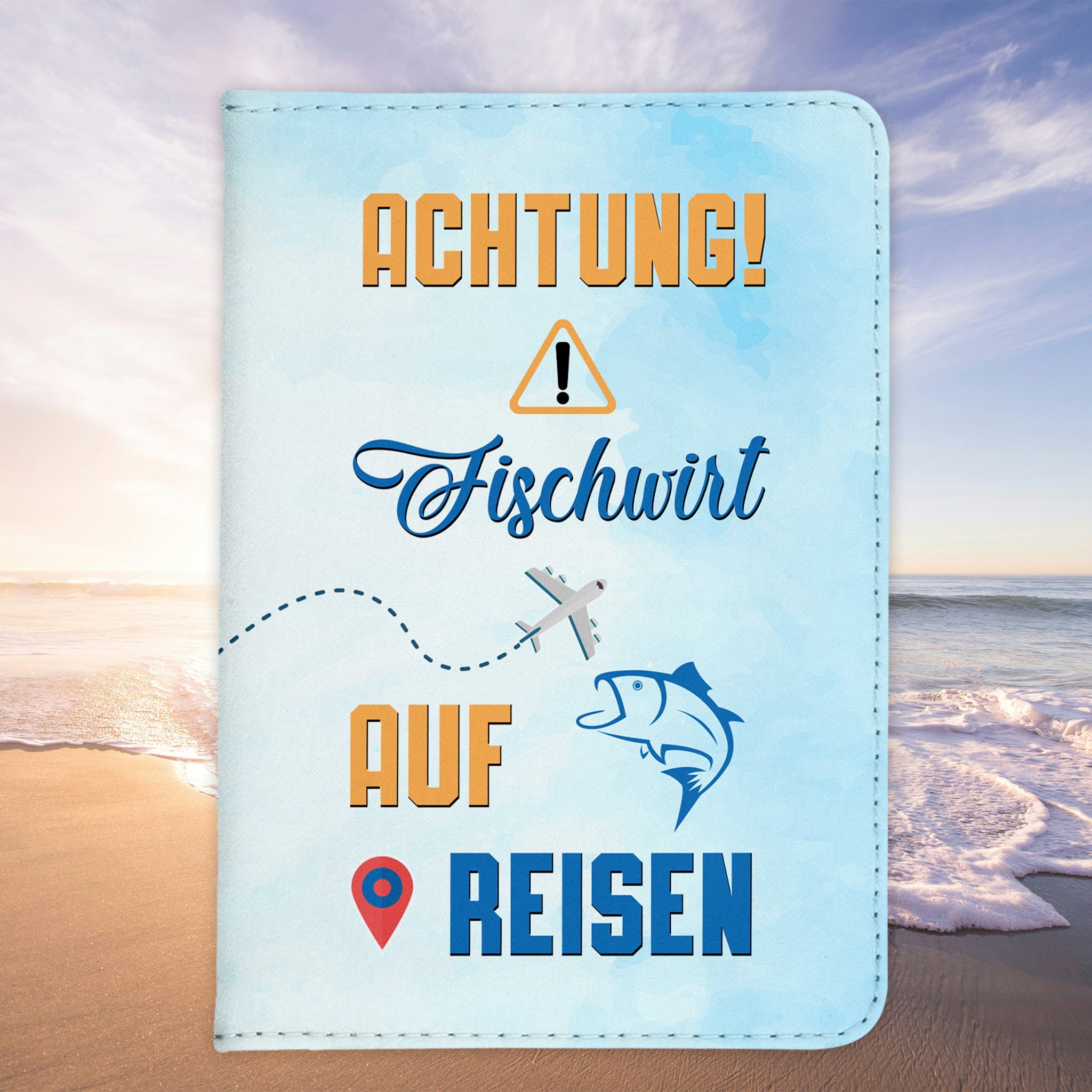 Fischwirt Geschenk Reisepasshülle Männer Reisen Pass Etui Cover Organizer Sommer Urlaub Gadgets Kunst-Leder Berufe Accessoire-Reisepass-Hülle-22Feels