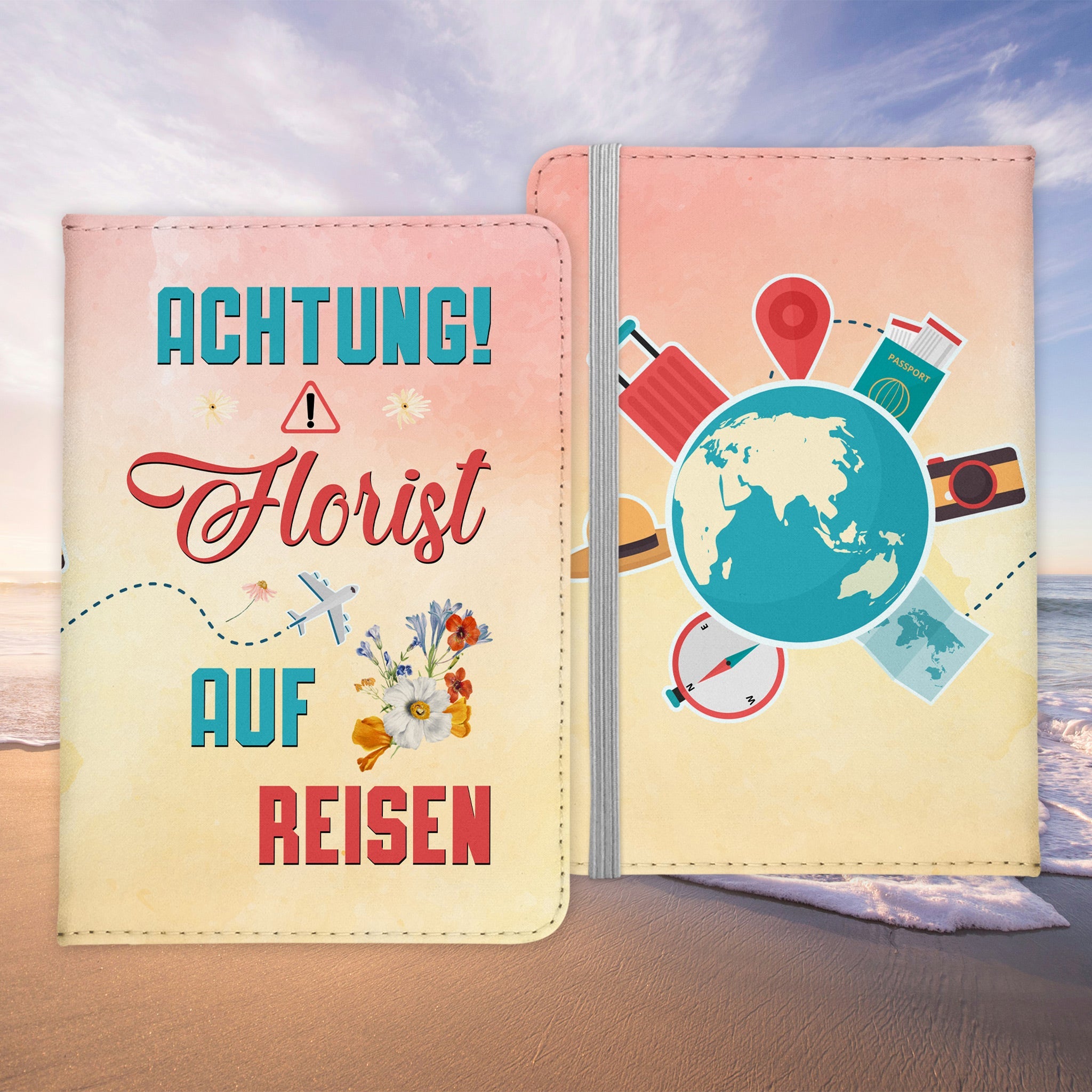 Florist Geschenk Reisepasshülle Männer Reisen Pass Etui Cover Organizer Sommer Urlaub Gadgets Kunst-Leder Berufe Accessoire-Reisepass-Hülle-22Feels