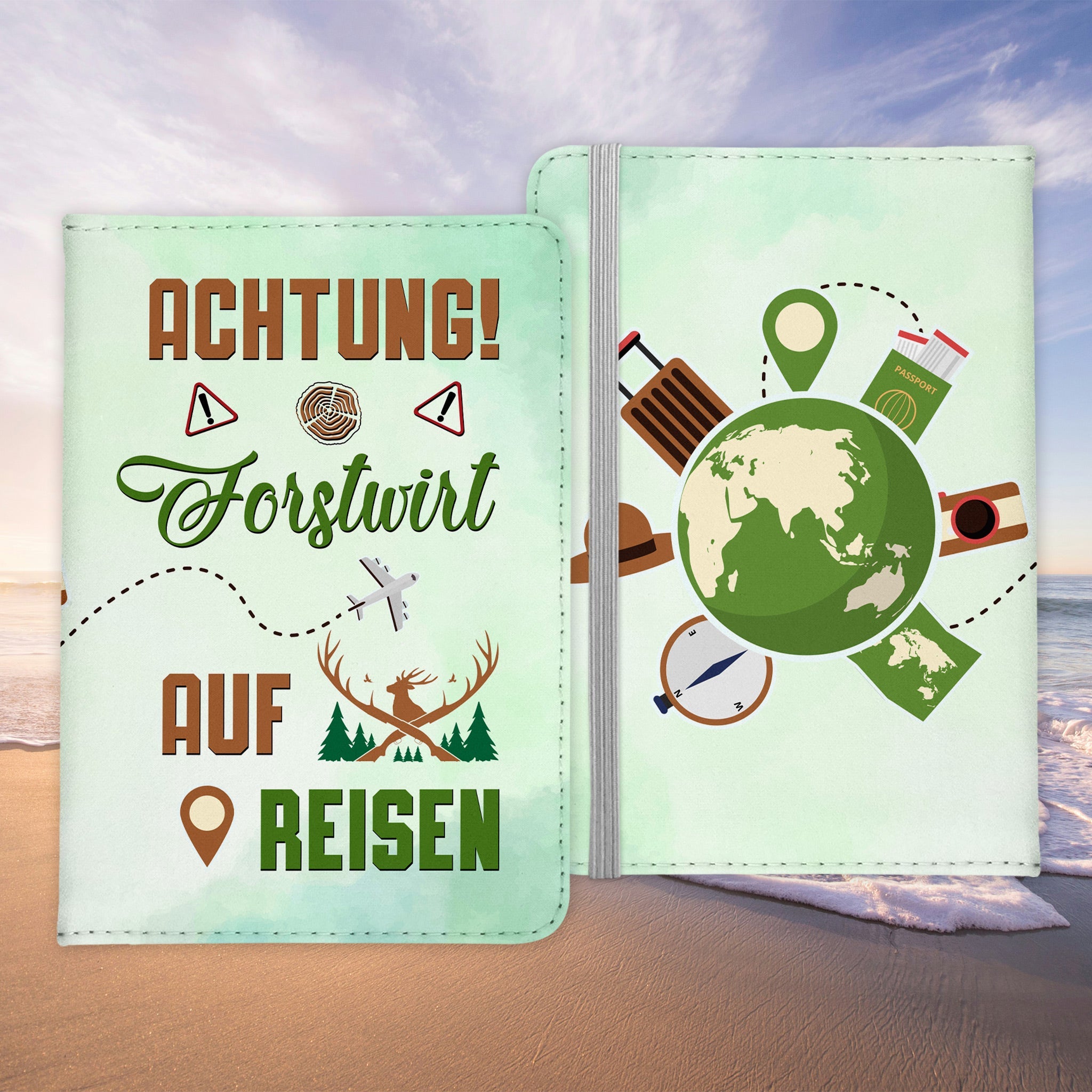 Forstwirt Geschenk Reisepasshülle Männer Reisen Pass Etui Cover Organizer Sommer Urlaub Gadgets Kunst-Leder Berufe Accessoire-Reisepass-Hülle-22Feels