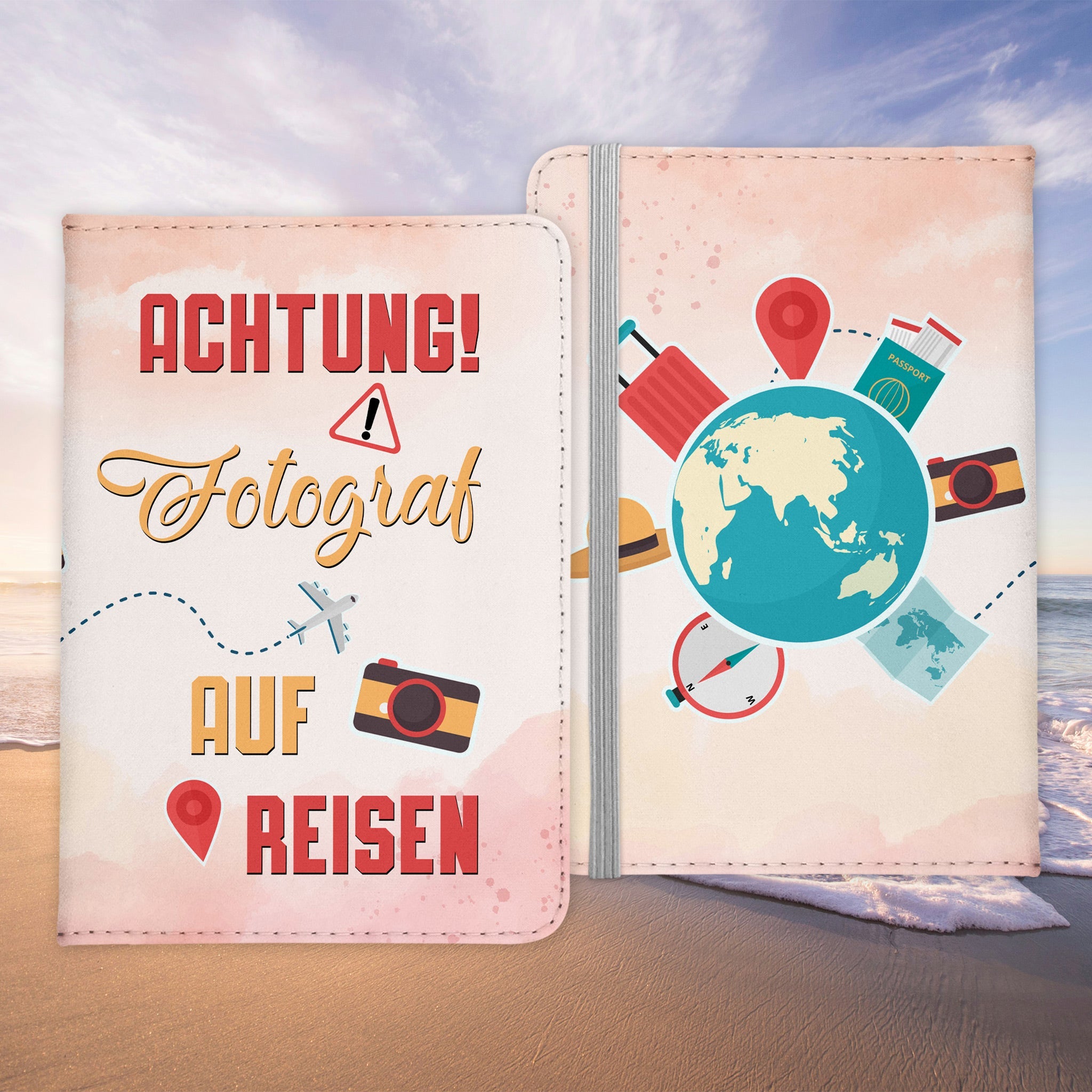 Fotograf Geschenk Reisepasshülle Männer Reisen Pass Etui Cover Organizer Sommer Urlaub Gadgets Kunst-Leder Berufe Accessoire-Reisepass-Hülle-22Feels